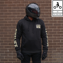 Load image into Gallery viewer, Raw Aramid Armoured Motorcycle Hoodie (Pullover)