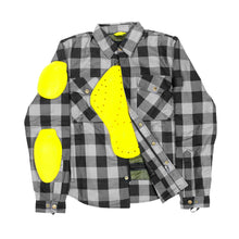 Load image into Gallery viewer, WH05DAT Armoured Motorcycle Flannel Shirt (Grey)