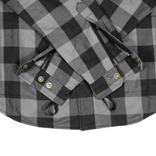 Load image into Gallery viewer, WH05DAT Armoured Motorcycle Flannel Shirt (Grey)
