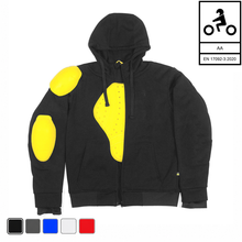 Load image into Gallery viewer, WH05DAT Stealth Armoured Motorcycle Hoodie (Zipped)