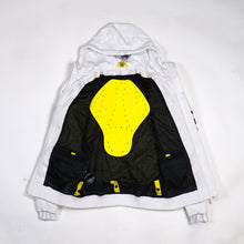 Load image into Gallery viewer, WH05DAT White Armoured Motorcycle Hoodie (Zipped)