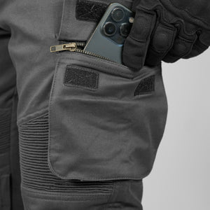 GREY Armoured Motorcycle Cargo Pants