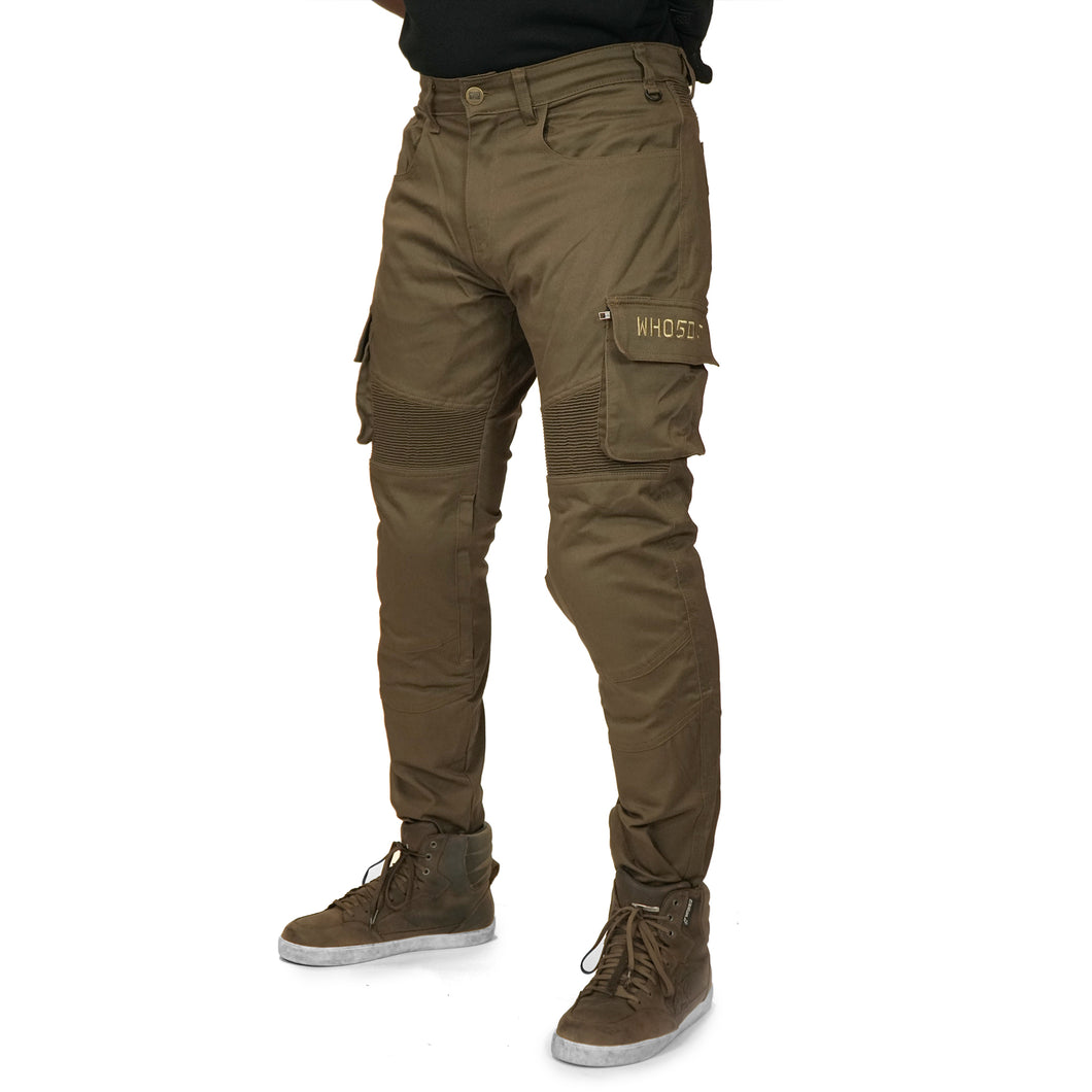 KHAKI Armoured Motorcycle Cargo Pants