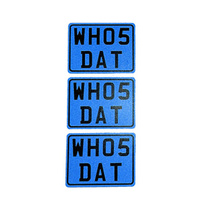 x3 Reflective Blue WH05DAT Stickers