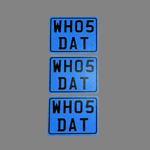 x3 Reflective Blue WH05DAT Stickers