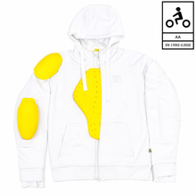 Load image into Gallery viewer, WH05DAT Stealth Armoured Hoodie White (Zipped)
