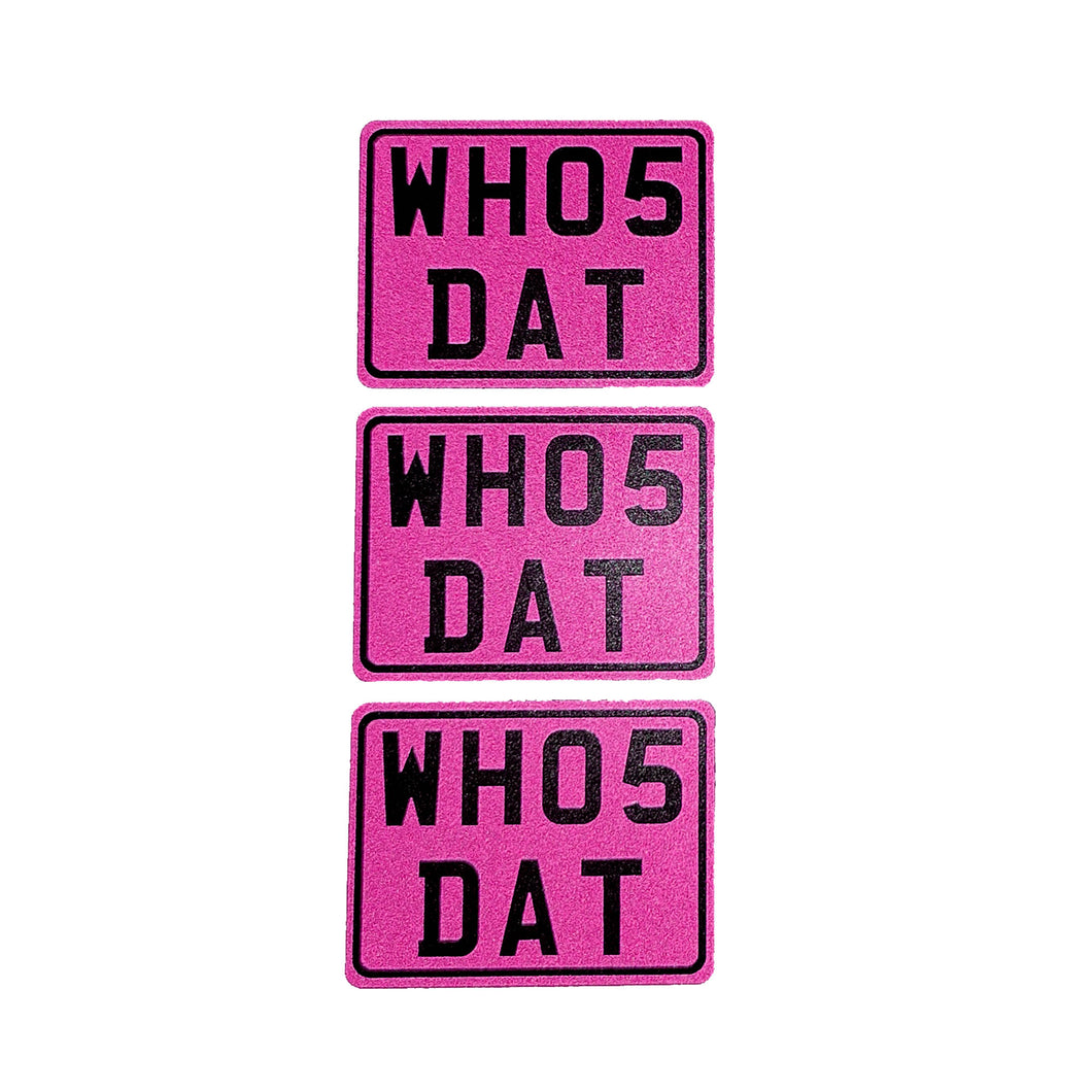 x3 Heavy Duty Pink WH05DAT Stickers