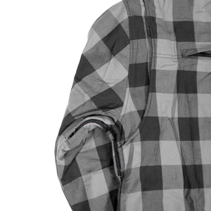 WH05DAT Armoured Motorcycle Flannel Shirt (Grey)