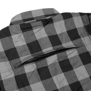 WH05DAT Armoured Motorcycle Flannel Shirt (Grey)