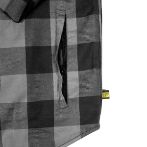 WH05DAT Armoured Motorcycle Flannel Shirt (Grey)