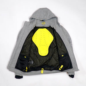 WH05DAT Grey Armoured Motorcycle Hoodie (Zipped)