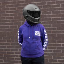 Load image into Gallery viewer, WH05SHE Hoodie (White/Purple)
