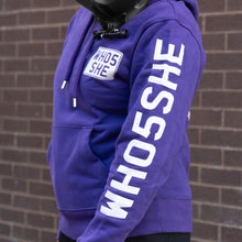 Load image into Gallery viewer, WH05SHE Hoodie (White/Purple)
