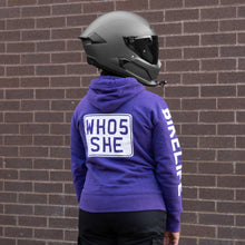Load image into Gallery viewer, WH05SHE Hoodie (White/Purple)
