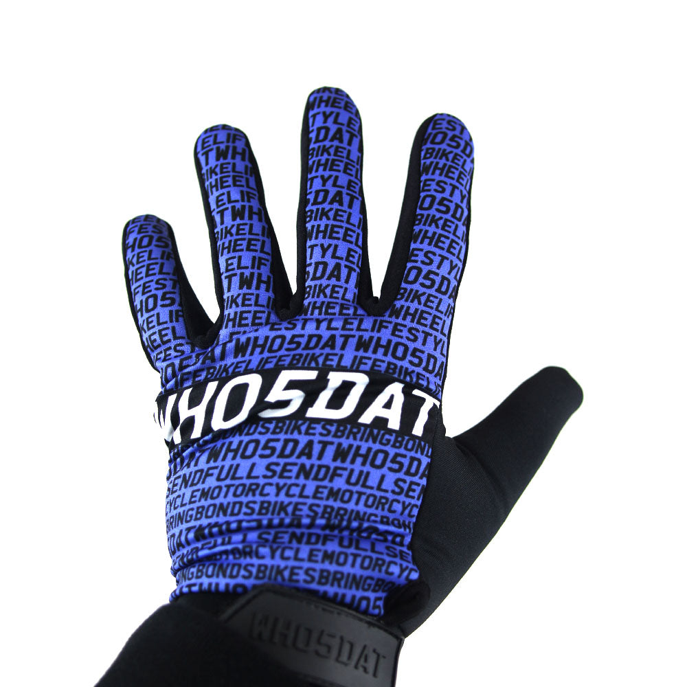 Padded Statement Gloves (Blue/Black)