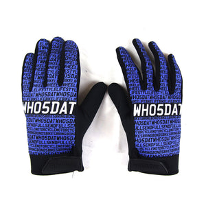 Padded Statement Gloves (Blue/Black)