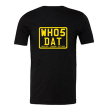Load image into Gallery viewer, Reversed WH05DAT Black Tee (Yellow)
