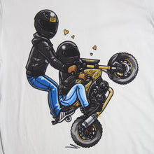 Load image into Gallery viewer, Tandem Wheelie T-Shirt (White)
