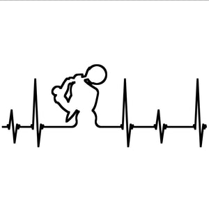 Wheelie Heart Beat Sticker (2 Pack)