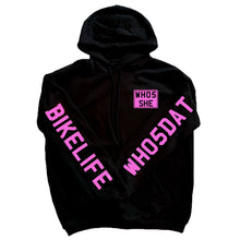 Load image into Gallery viewer, Customisable WH05SHE Hoodie with Sleeve Prints

