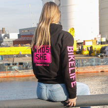 Load image into Gallery viewer, Customisable WH05SHE Hoodie with Sleeve Prints

